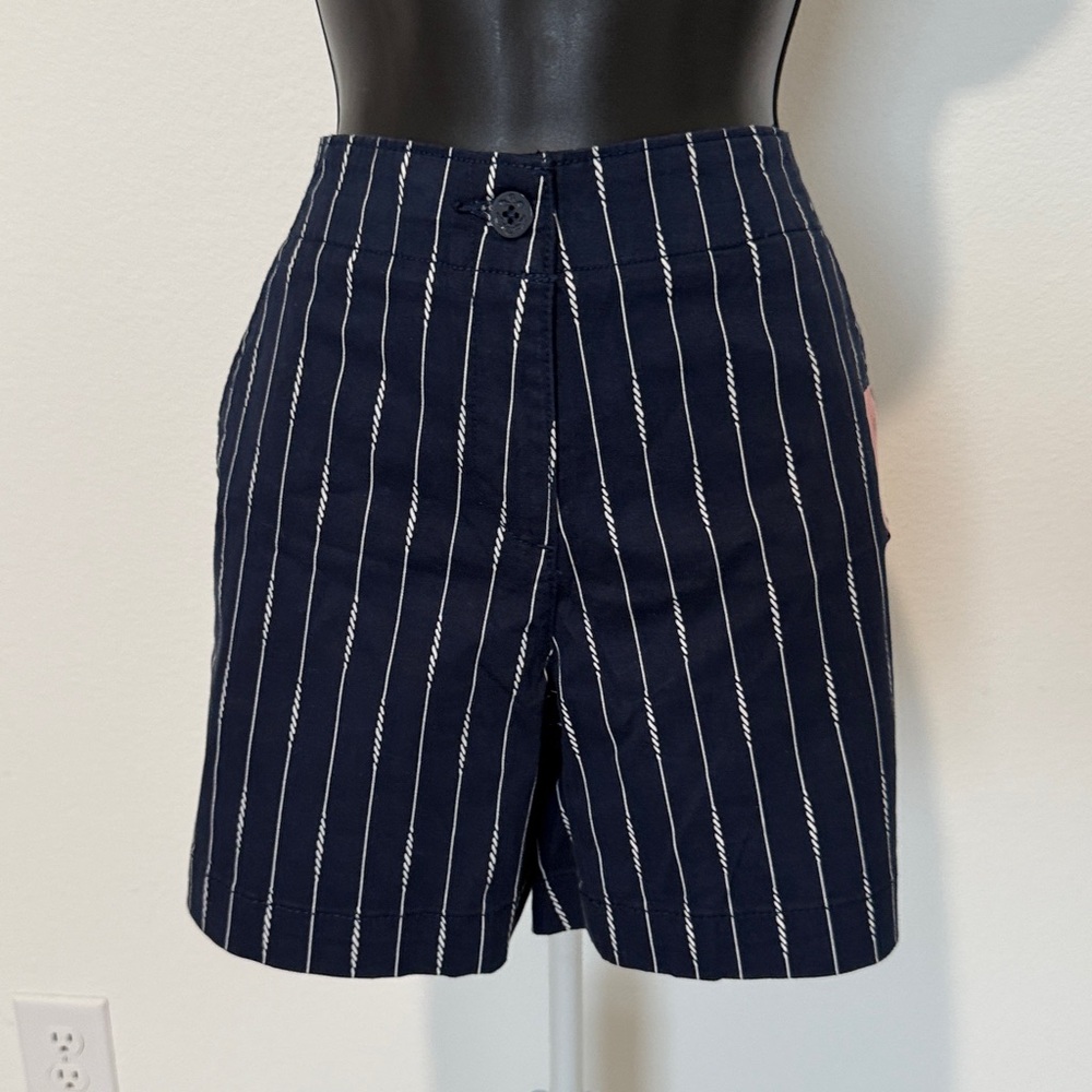 Nautica Black and White Pinstripe Shorts